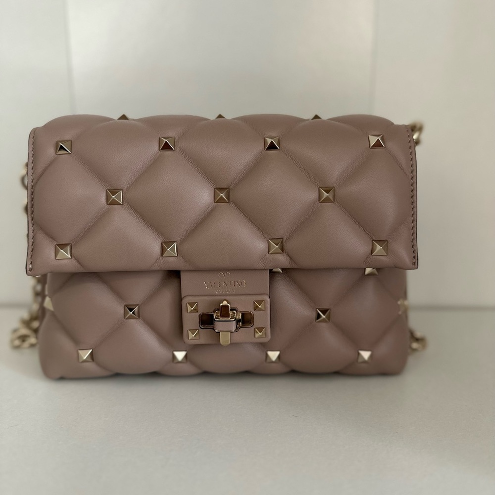 Authentic Valentino bag stud nude